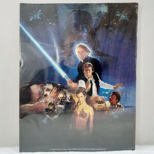 Vintage 1983 Star Wars Poster Return of the Jedi Collage 14 x 11 NOS Sealed